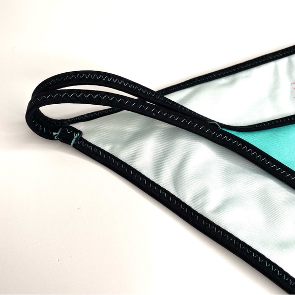 Victoria’s Secret Aqua Black Trim Bikini Bottoms - Picture 2 of 11